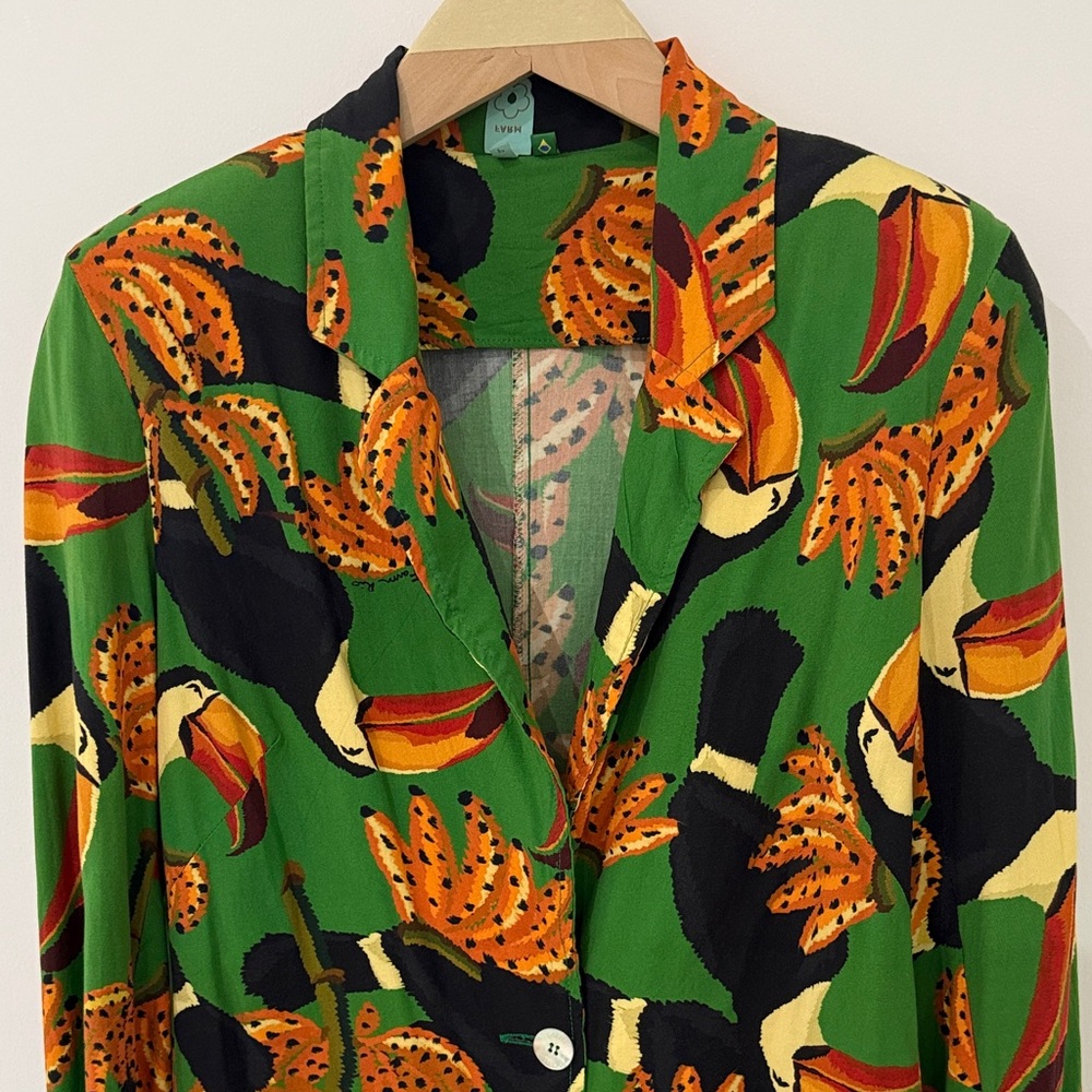 FARM Rio Tropical Green Toucan Blazer